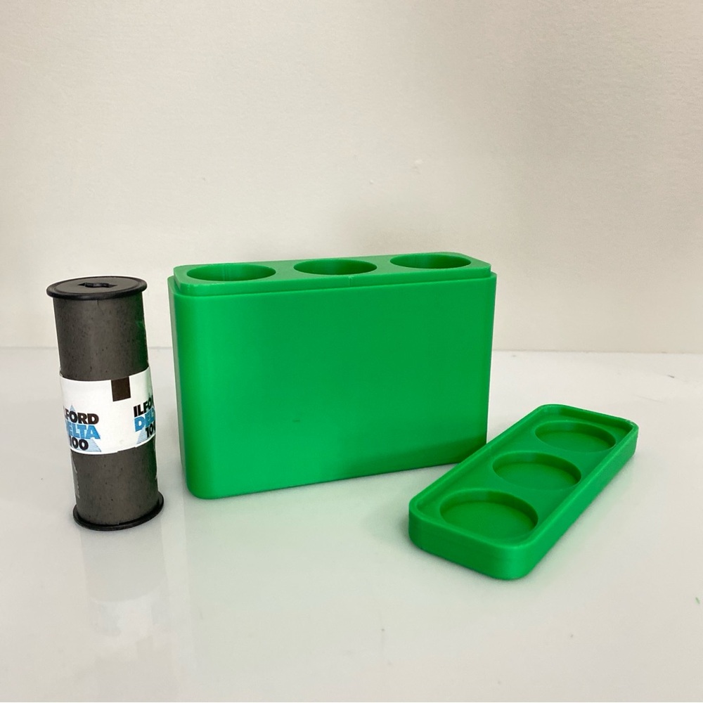 120mm Film holder / storage container - 3D Printed Green Film Not included.